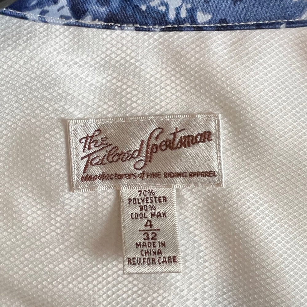 The Tailored Sportsman White and Blue Riding Apparel